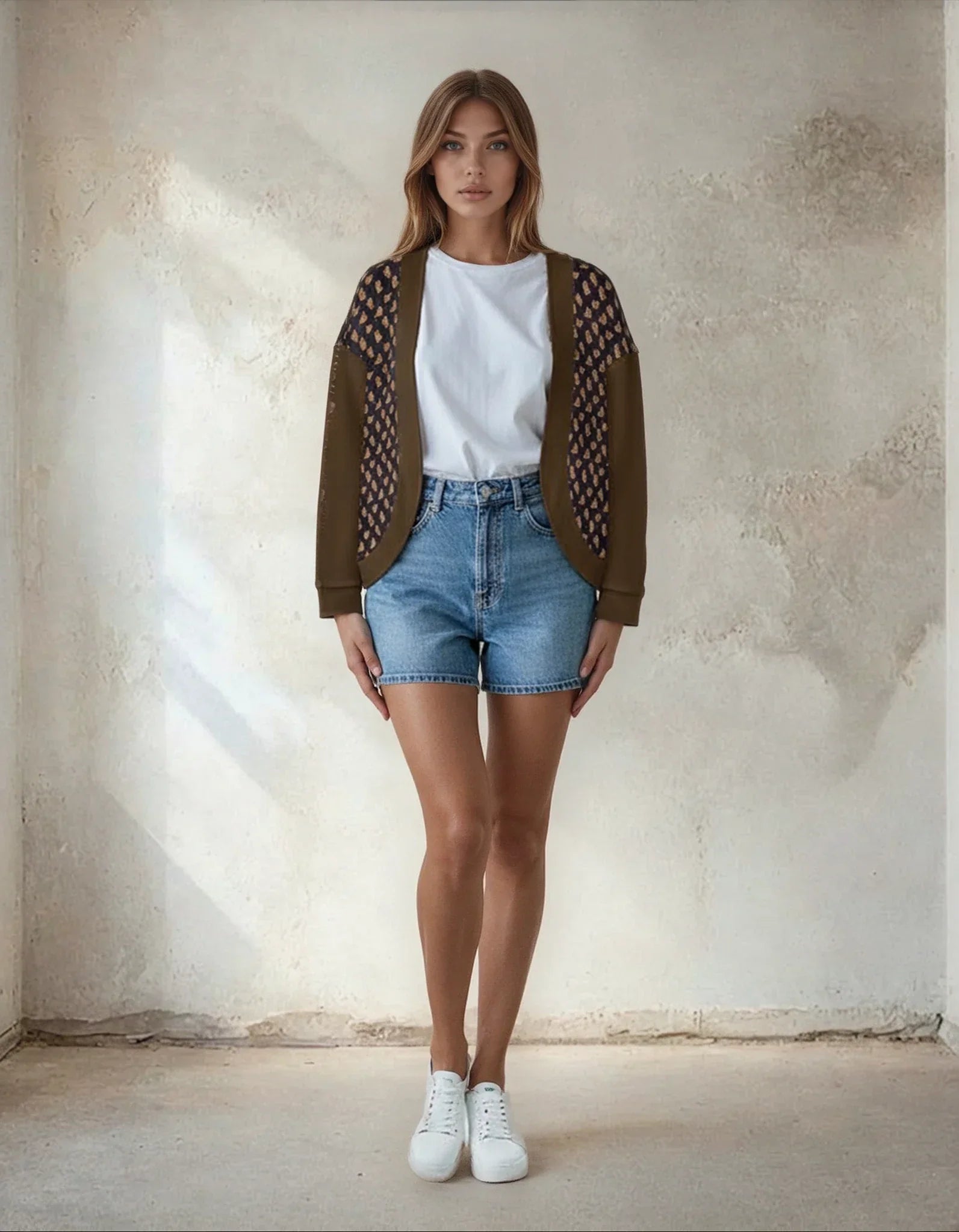 Halloween Ghost Drop Shoulder Knitted Café Noir Cardigan