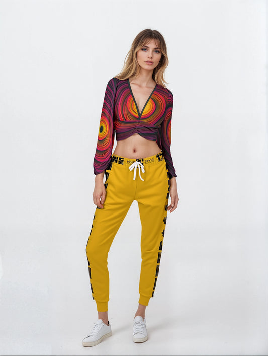 17een Line Unisex Yellow Athletic Joggers