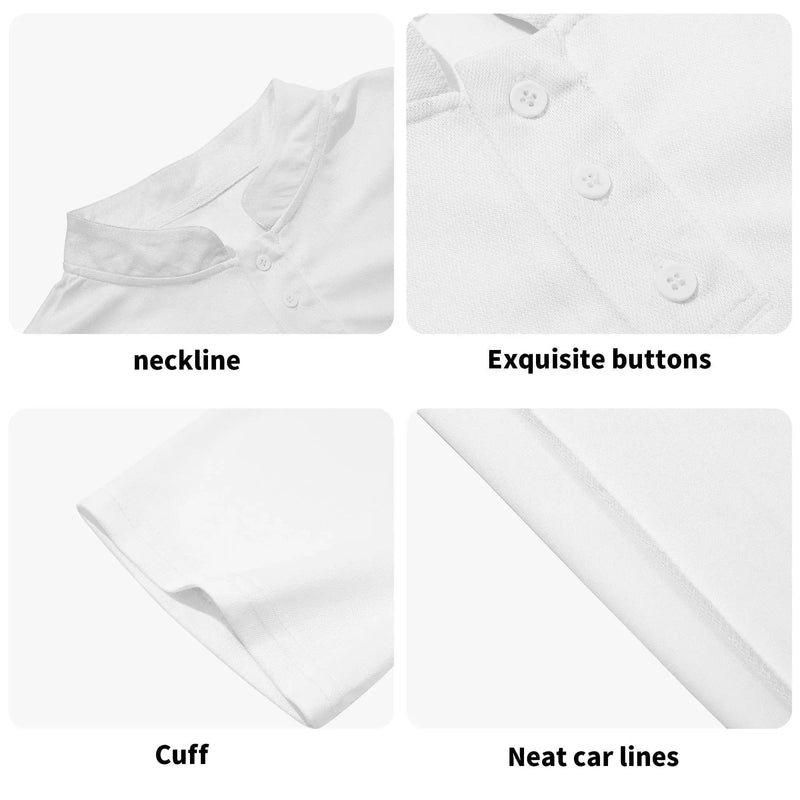 Button Up Golf Tennis Casual Business Polo Shirts - IVORYNN