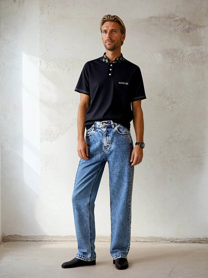 Button Up Golf Tennis Casual Business Polo Shirts - IVORYNN