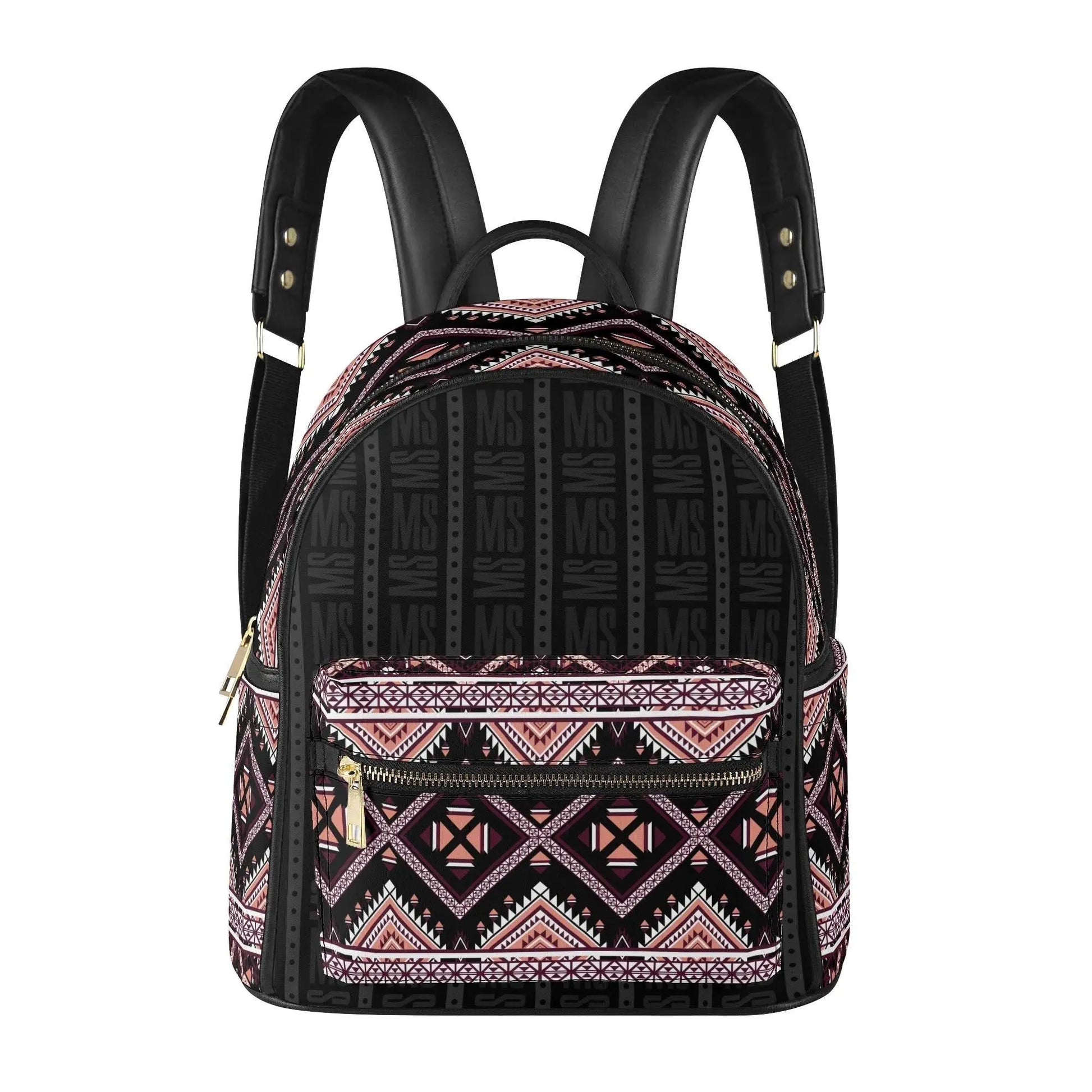 COCBC PU Luxury Black Leather Backpack - IVORYNN