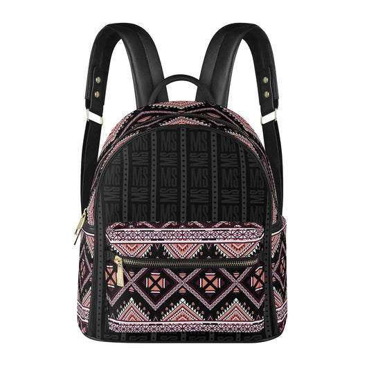 COCBC PU Luxury Black Leather Backpack