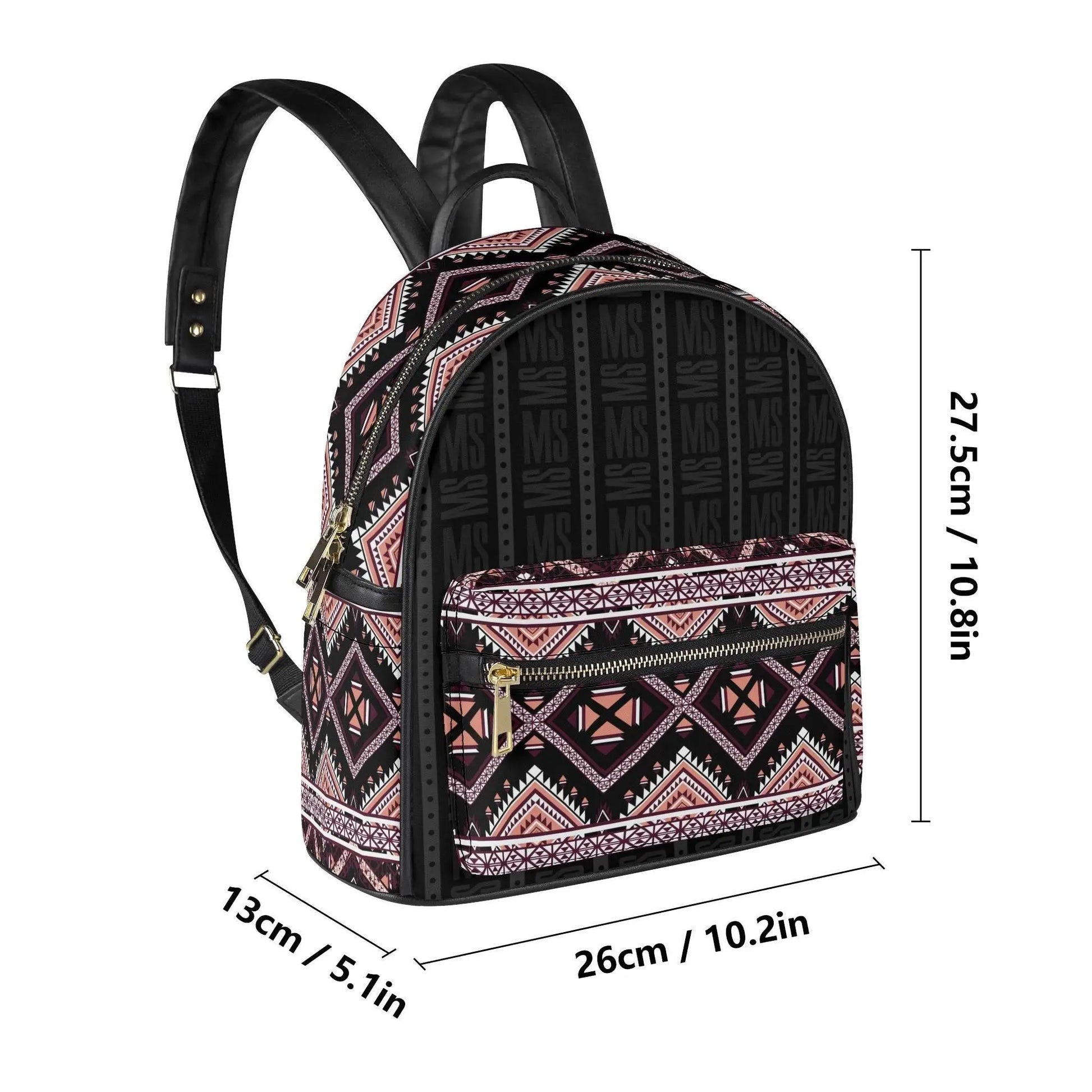 COCBC PU Luxury Black Leather Backpack - IVORYNN