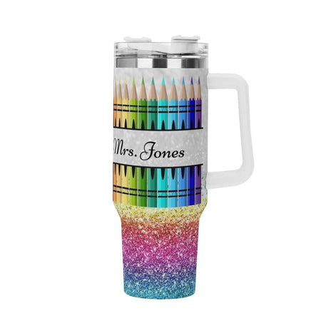 COLORED PENCIL Mood 40oz Stainless Steel Tumbler With Straw - IVORYNN
