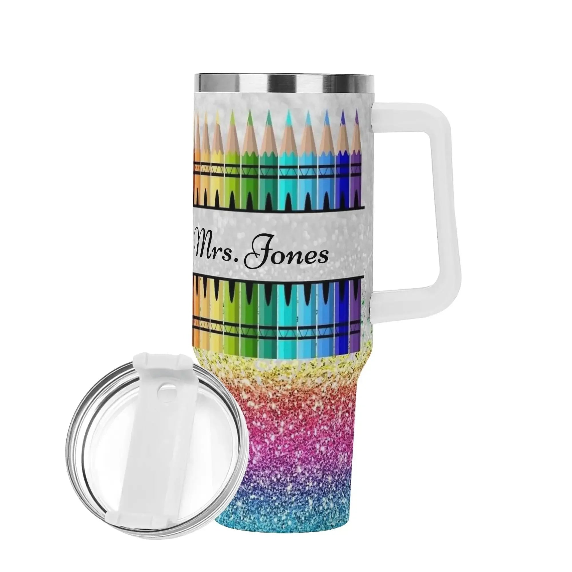 COLORED PENCIL Mood 40oz Stainless Steel Tumbler With Straw - IVORYNN