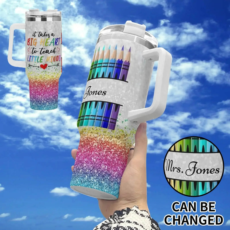 COLORED PENCIL Mood 40oz Stainless Steel Tumbler With Straw - IVORYNN