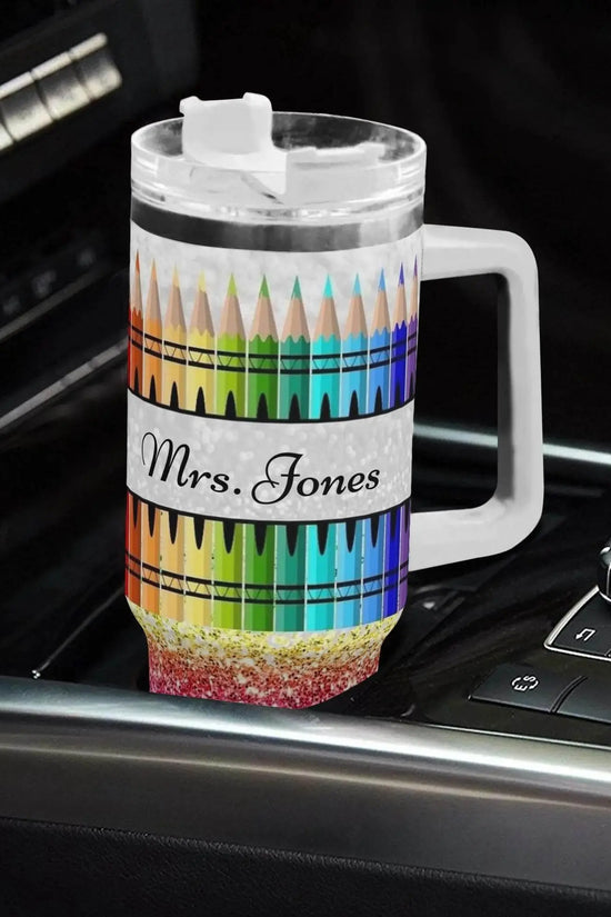 COLORED PENCIL Mood 40oz Stainless Steel Tumbler With Straw - IVORYNN