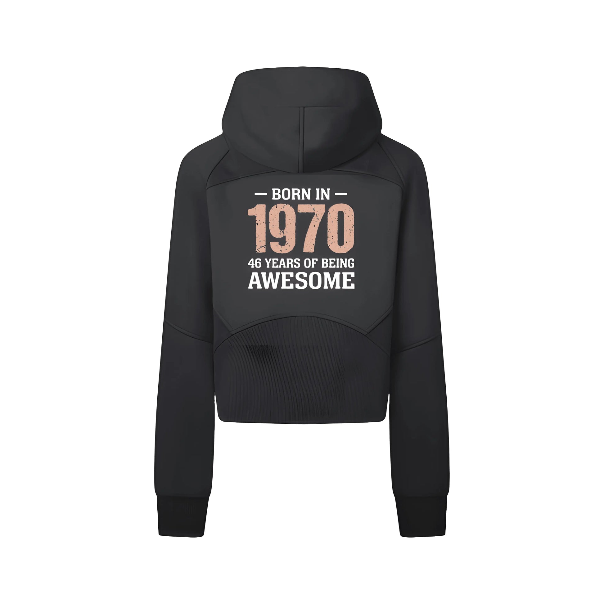 COWT Cropped Zip-Through Black Sweatshirt - IVORYNN