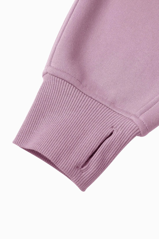 COWT Cropped Zip-Through Pink Sweatshirt - IVORYNN