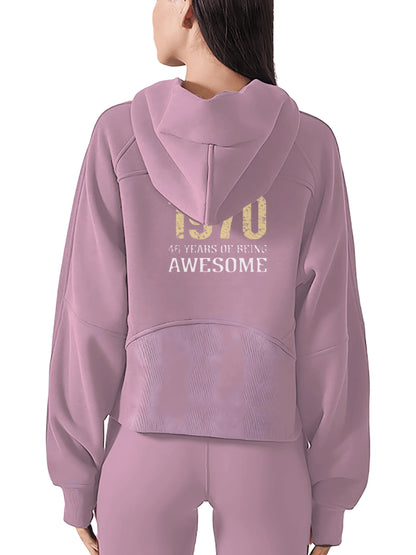 COWT Cropped Zip-Through Pink Sweatshirt - IVORYNN