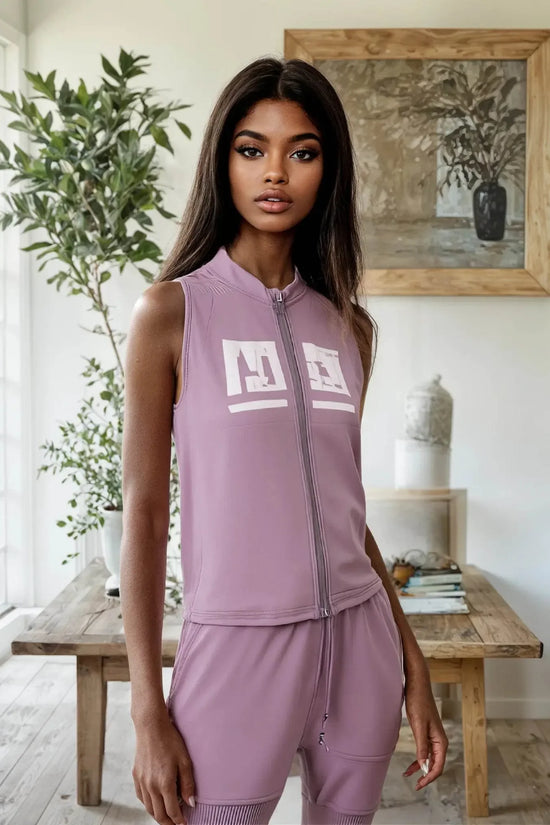 COWT Cropped Zip-Through Pink Sweatshirt - IVORYNN