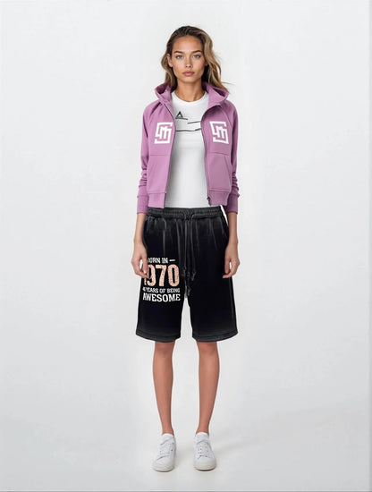 COWT Cropped Zip-Through Pink Sweatshirt - IVORYNN