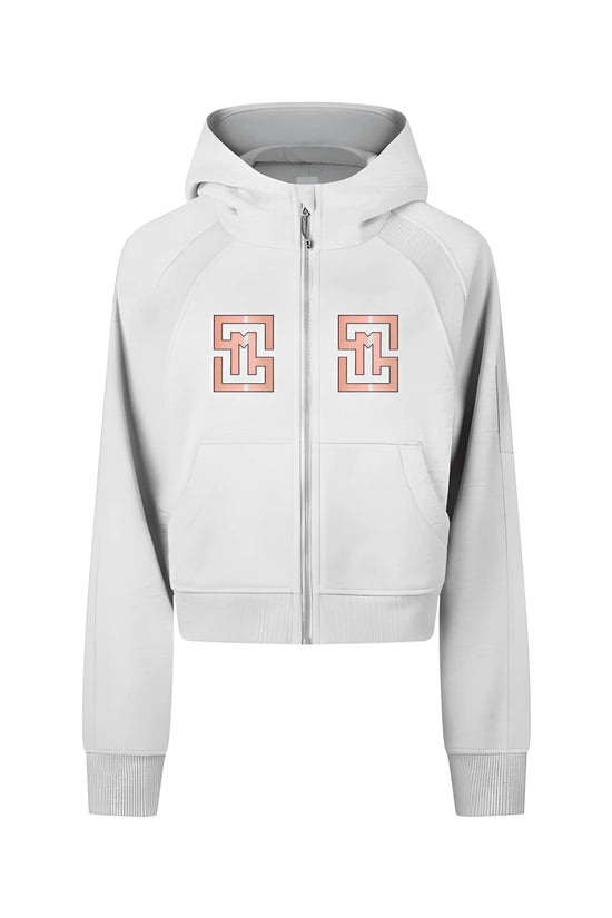 COWT Cropped Zip-Through Sweatshirt - IVORYNN