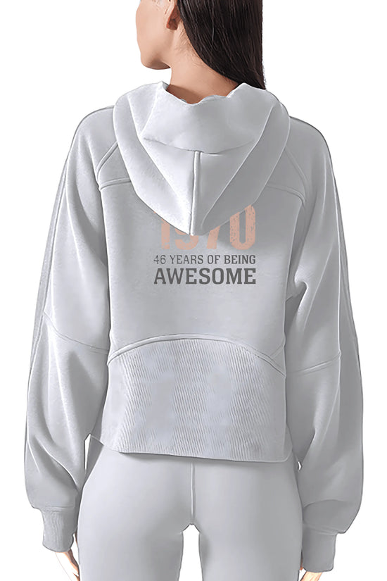 COWT Cropped Zip-Through Sweatshirt - IVORYNN