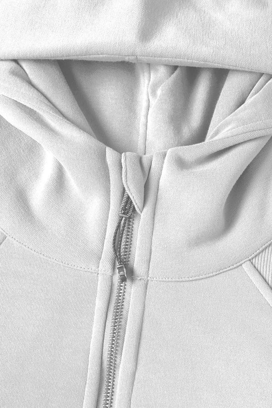 COWT Cropped Zip-Through Sweatshirt - IVORYNN