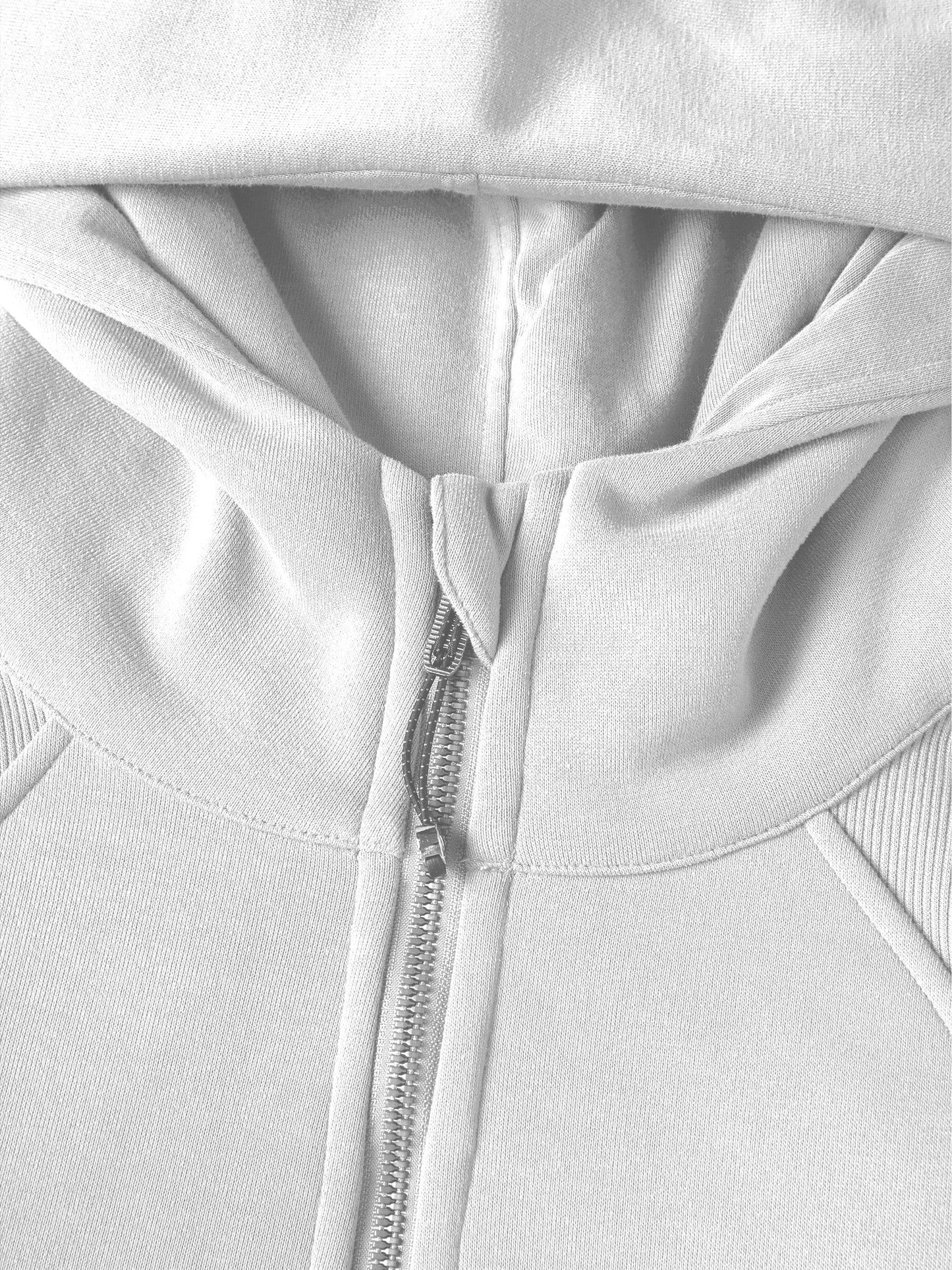 COWT Cropped Zip-Through Sweatshirt - IVORYNN