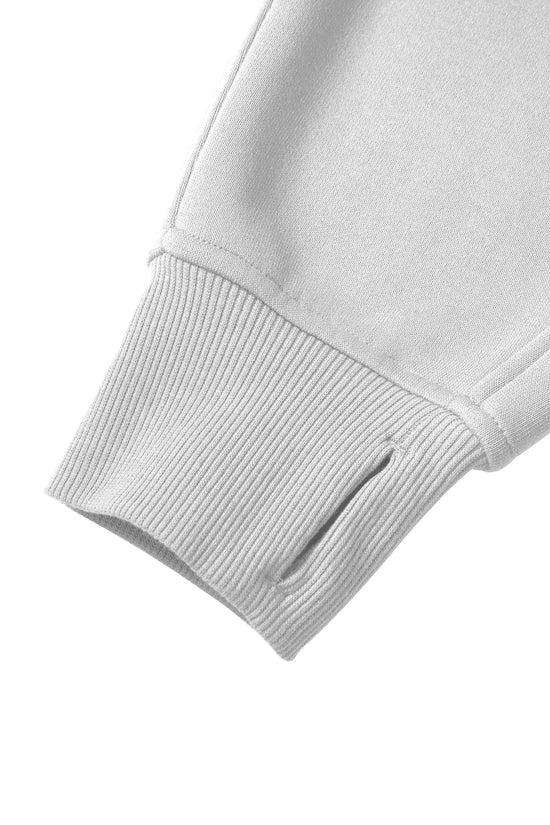 COWT Cropped Zip-Through Sweatshirt - IVORYNN