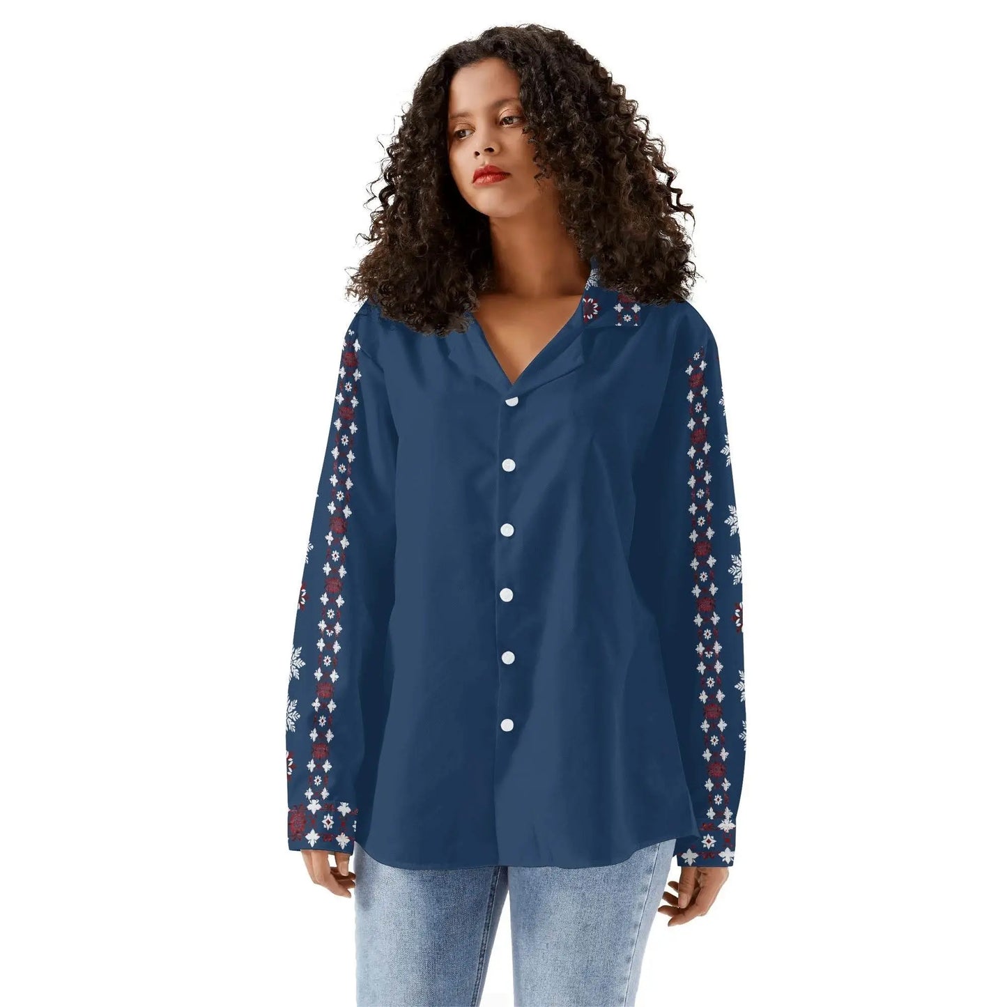 Casual Long Sleeve Button Down Shirt - IVORYNN