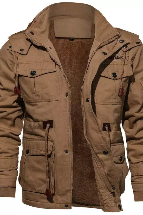 Casual Military Men Thick Jacket - IVORYNN