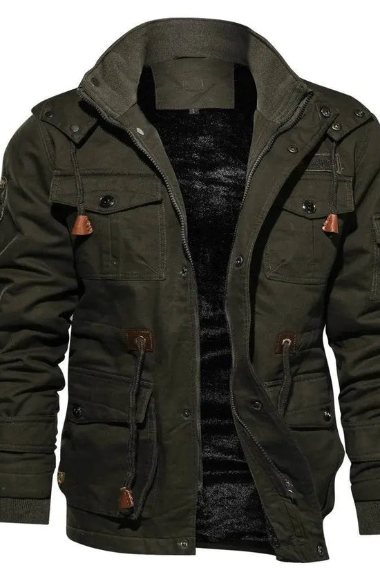Casual Military Men Thick Jacket - IVORYNN