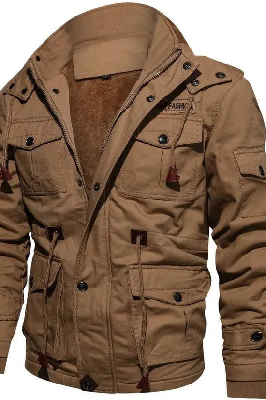 Casual Military Men Thick Jacket - IVORYNN