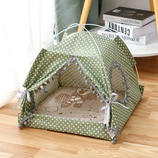 Cat Tent Cat Cat House Enclosed Pet Bed - IVORYNN