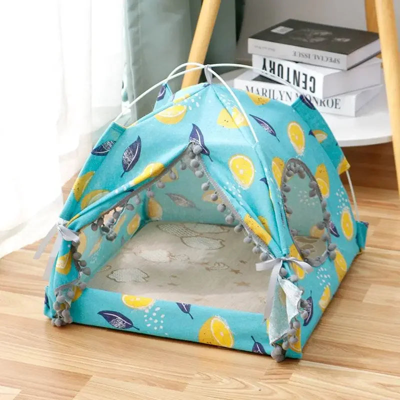 Cat Tent Cat Cat House Enclosed Pet Bed - IVORYNN