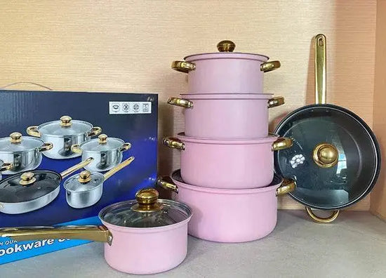 Classic 12 Pieces Stainless Steel Panelas Cookware Set - IVORYNN