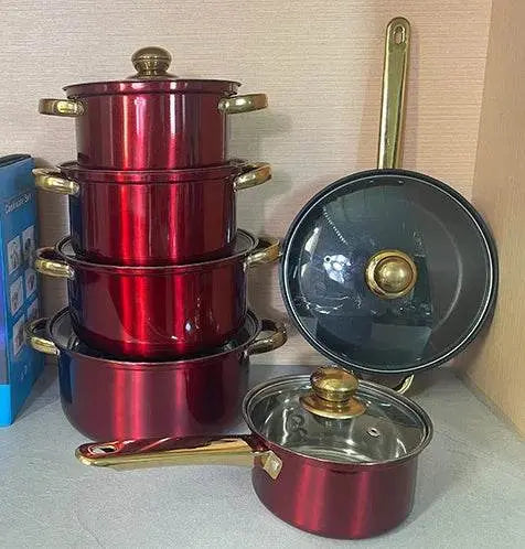 Classic 12 Pieces Stainless Steel Panelas Cookware Set - IVORYNN