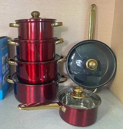 Classic 12 Pieces Stainless Steel Panelas Cookware Set - IVORYNN