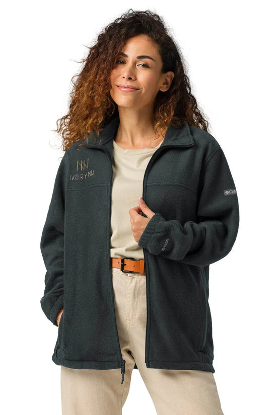 Classic Black Unisex Columbia Fleece Jacket - IVORYNN
