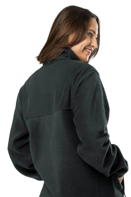 Classic Black Unisex Columbia Fleece Jacket - IVORYNN