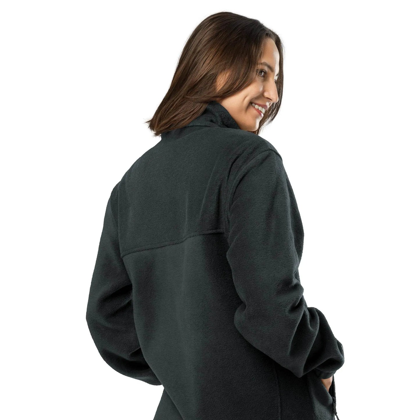 Classic Black Unisex Columbia Fleece Jacket - IVORYNN