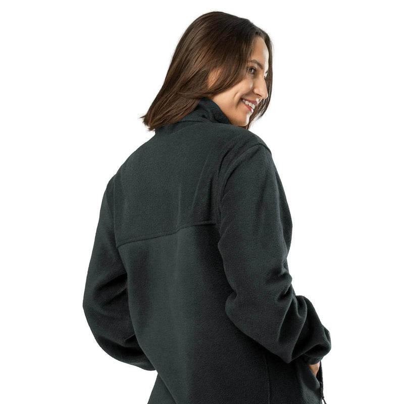 Classic Black Unisex Columbia Fleece Jacket - IVORYNN
