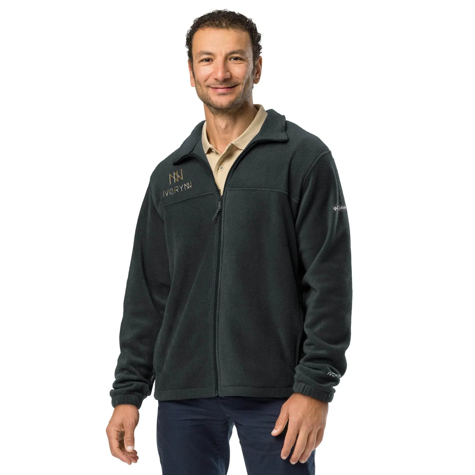 Classic Black Unisex Columbia Fleece Jacket - IVORYNN