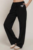 Classic Versatile Waistband Black Sweatpants - IVORYNN