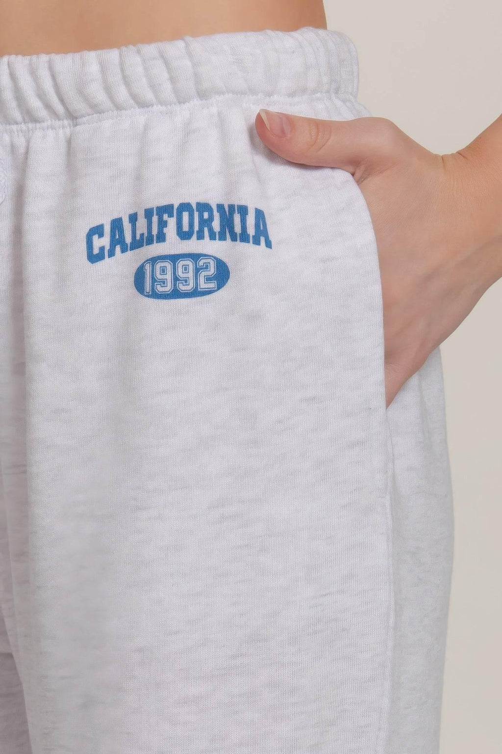 Classic Versatile Waistband Silver Sweatpants - IVORYNN