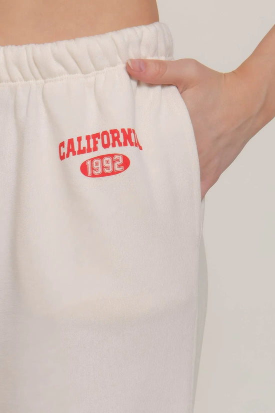 Classic Versatile Waistband White Sweatpants - IVORYNN