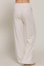 Classic Versatile Waistband White Sweatpants - IVORYNN