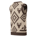 Classic Vintage V-neck Brown Men Knitted vest - IVORYNN