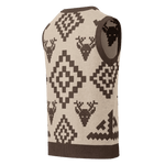 Classic Vintage V-neck Brown Men Knitted vest - IVORYNN