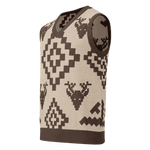 Classic Vintage V-neck Brown Men Knitted vest - IVORYNN