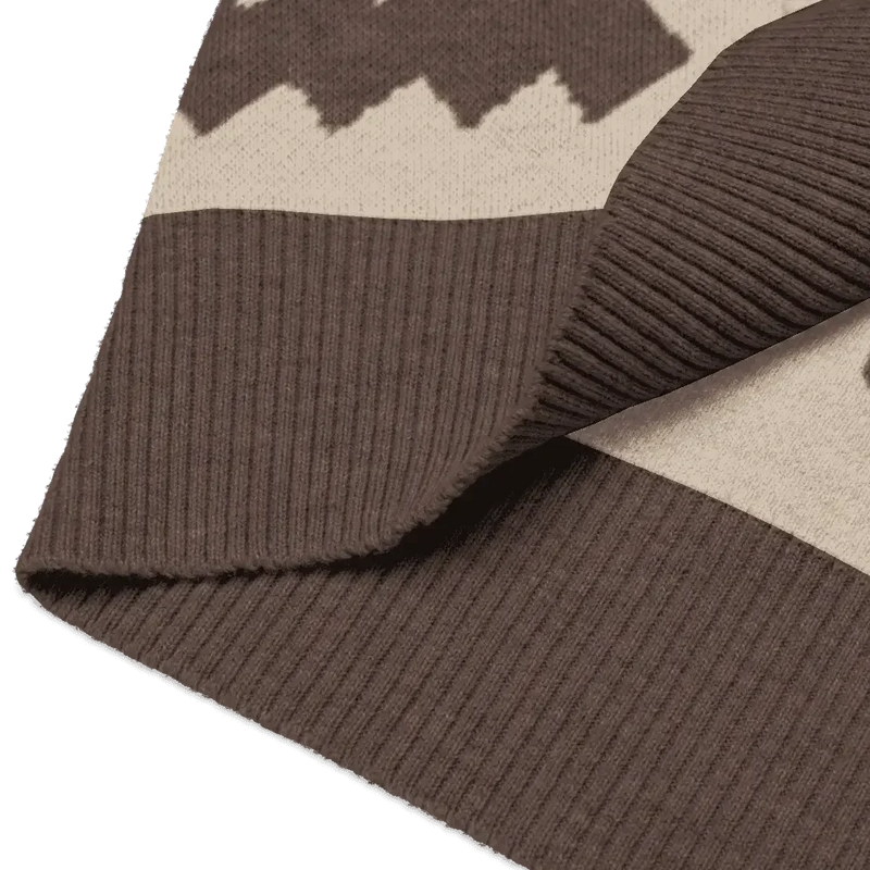 Classic Vintage V-neck Brown Men Knitted vest - IVORYNN