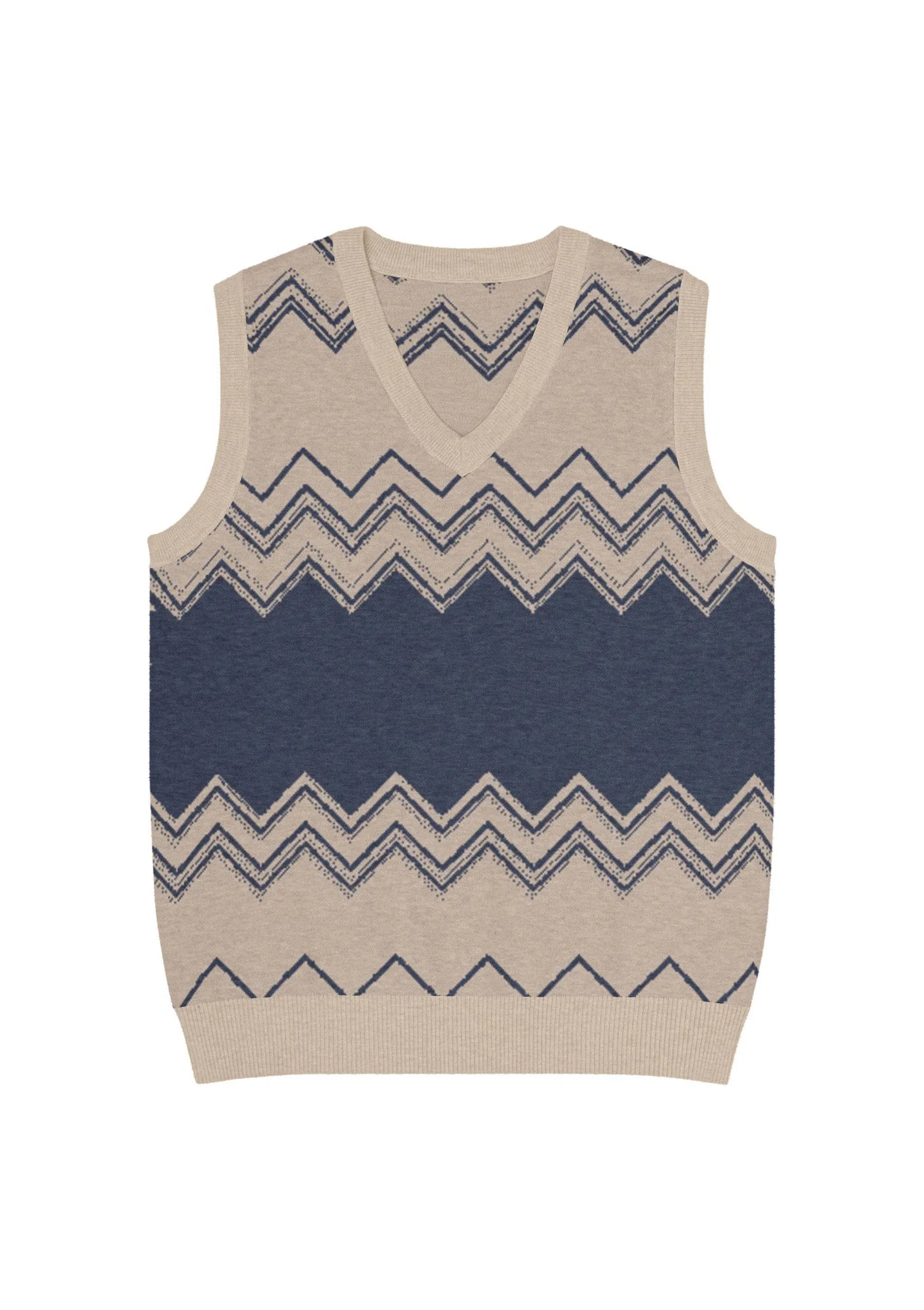 Classic Vintage V-neck Men Knitted vest - IVORYNN