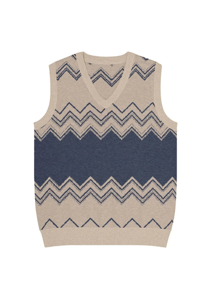 Classic Vintage V-neck Men Knitted vest - IVORYNN