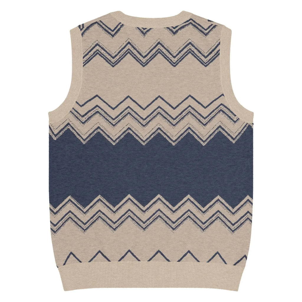 Classic Vintage V-neck Men Knitted vest - IVORYNN