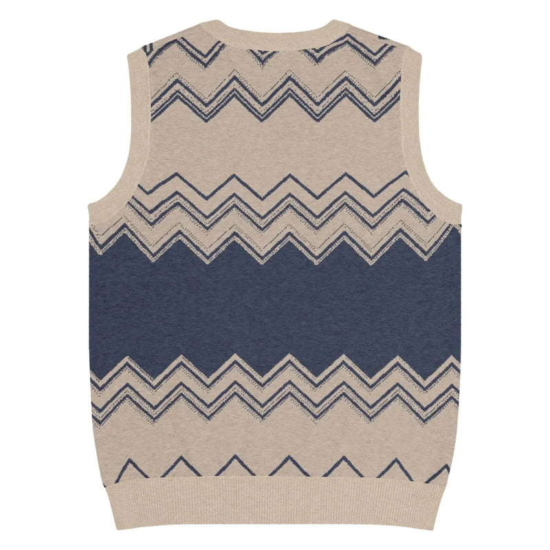 Classic Vintage V-neck Men Knitted vest - IVORYNN
