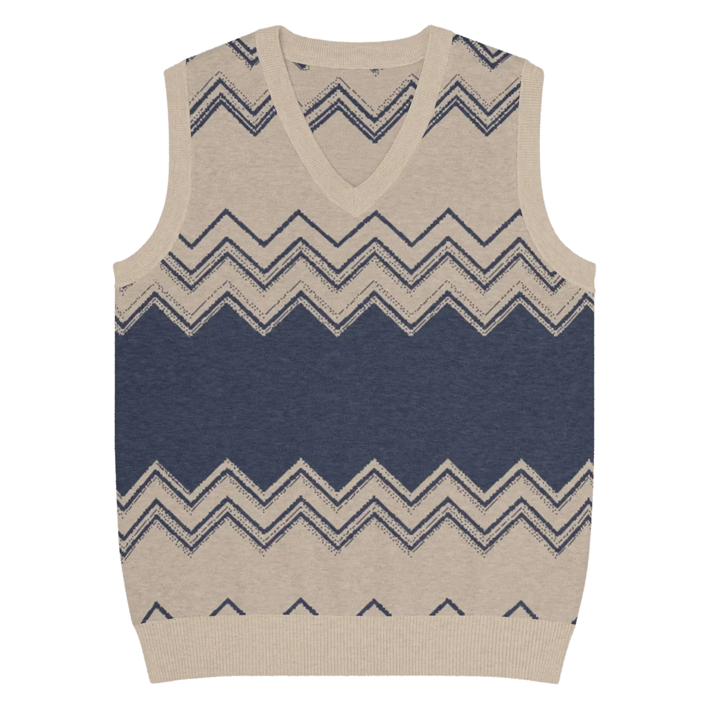 Classic Vintage V-neck Men Knitted vest - IVORYNN