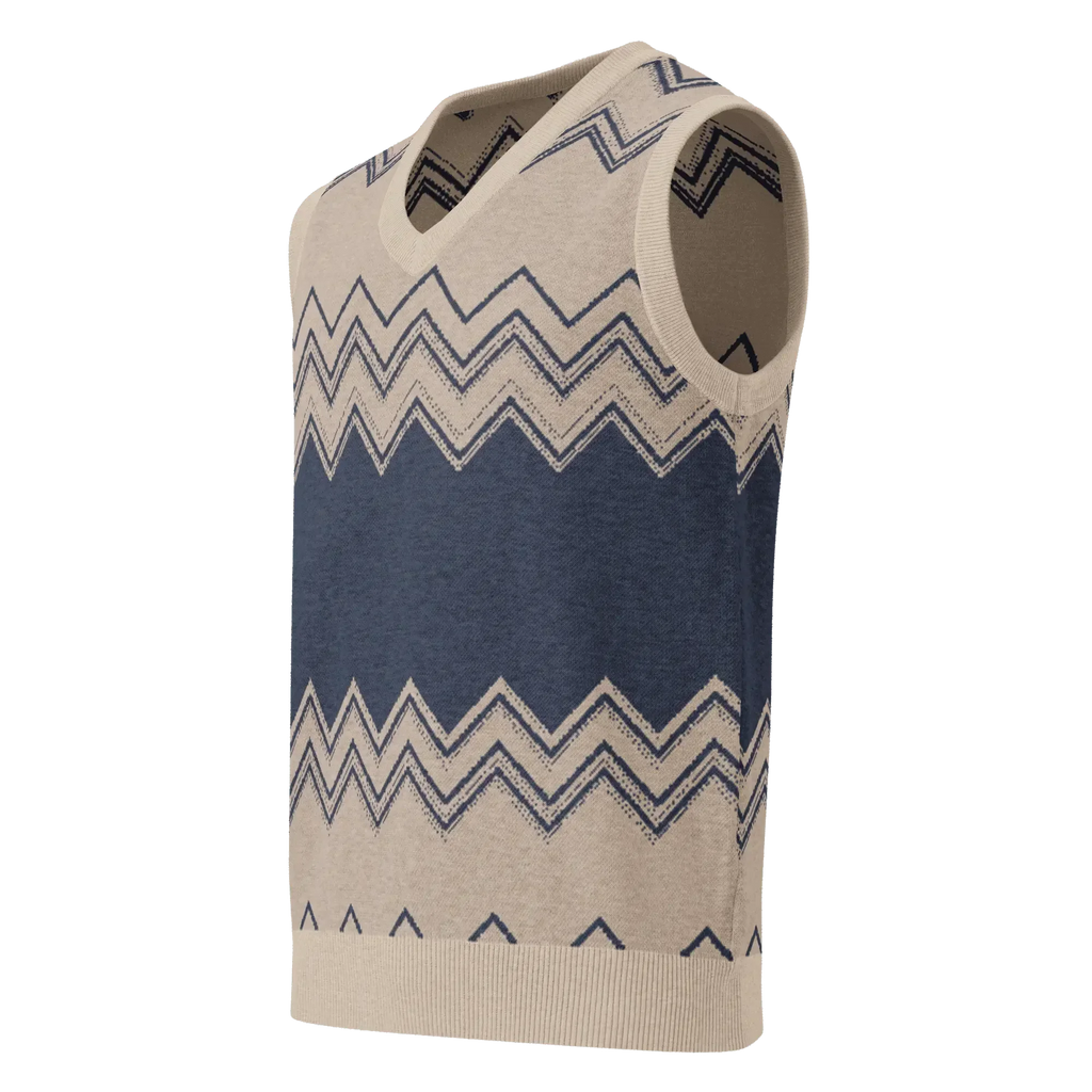 Classic Vintage V-neck Men Knitted vest - IVORYNN