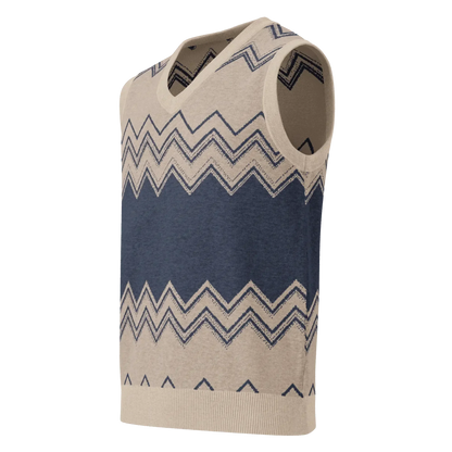 Classic Vintage V-neck Men Knitted vest - IVORYNN